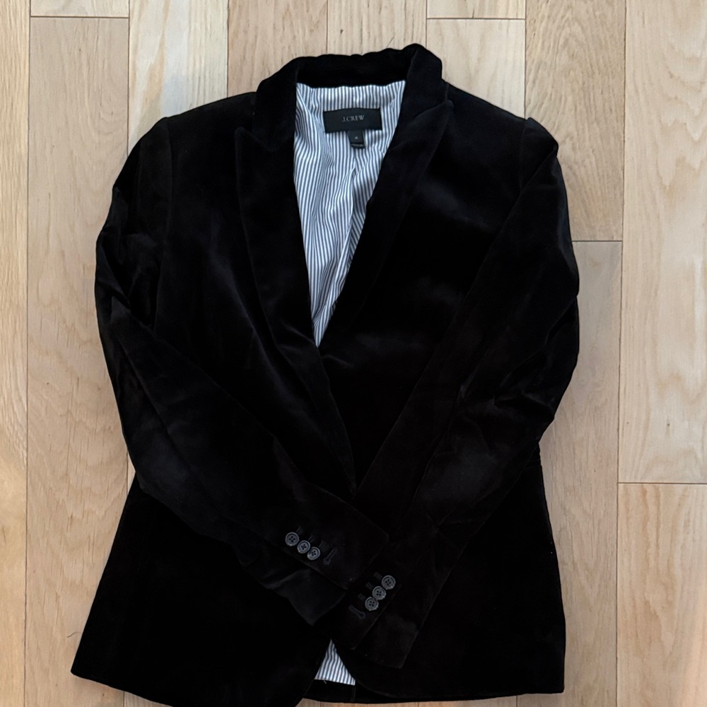 J. Crew Velvet Black Women's Blazer